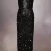 Handbesticktes Paillettenkleid Handbesticktes Paillettenkleid