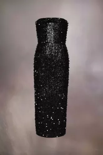 Handbesticktes Paillettenkleid