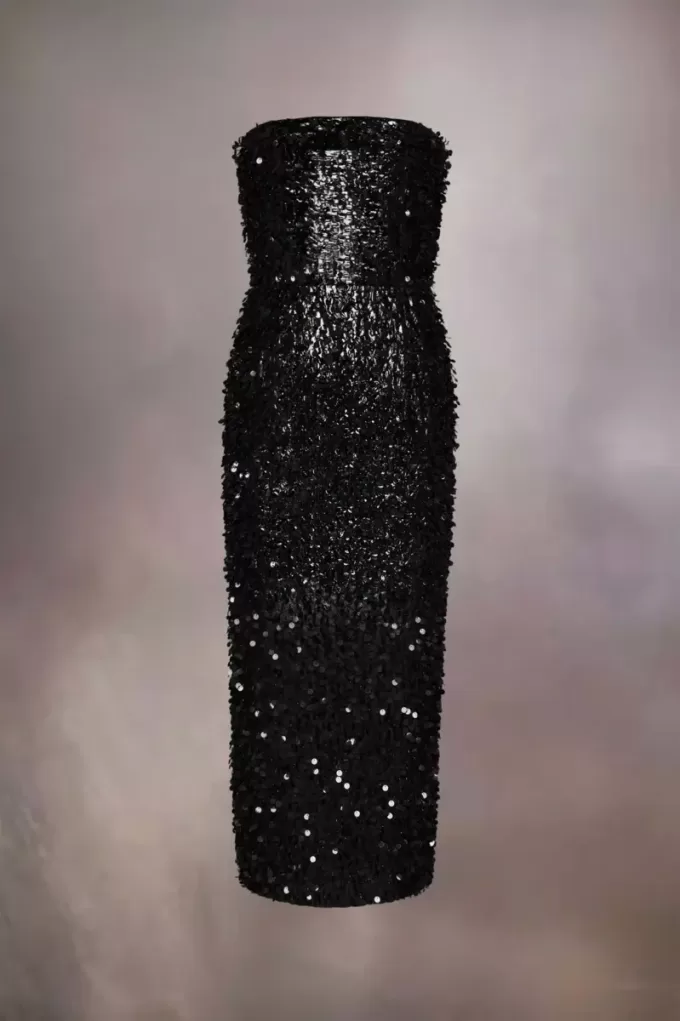 Handbesticktes Paillettenkleid Handbesticktes Paillettenkleid