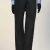 Hose mit geradem Bein aus gefilzter Wolle Hose mit geradem Bein aus gefilzter Wolle