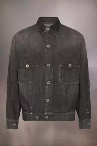 Jeansjacke im Used-Look
