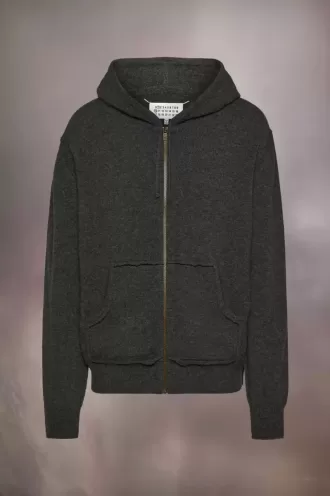 Kapuzenpullover aus Décortiqué-Kaschmirstrick Kapuzenpullover aus Décortiqué-Kaschmirstrick