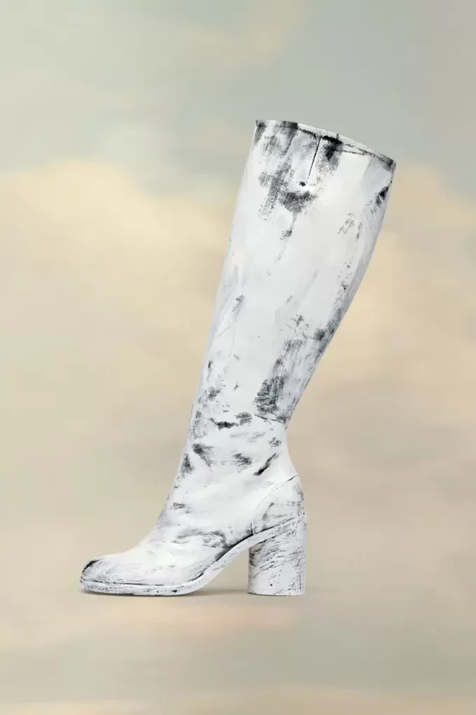 Kniehohe Stiefel „Tabi Bianchetto“. Kniehohe Stiefel „Tabi Bianchetto“.
