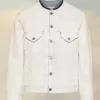 Kragenlose Jeansjacke Kragenlose Jeansjacke