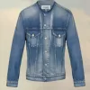 Kragenlose Jeansjacke Kragenlose Jeansjacke