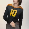 Langarm-T-Shirt im College-Stil Langarm-T-Shirt im College-Stil