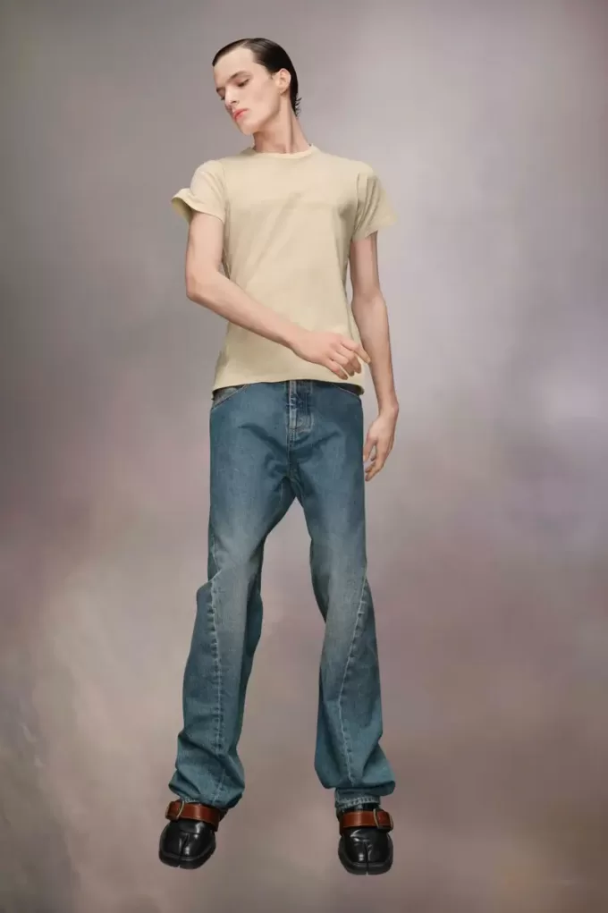Maison Margiela Jeans mit diagonalen Nähten Maison Margiela Jeans mit diagonalen Nähten