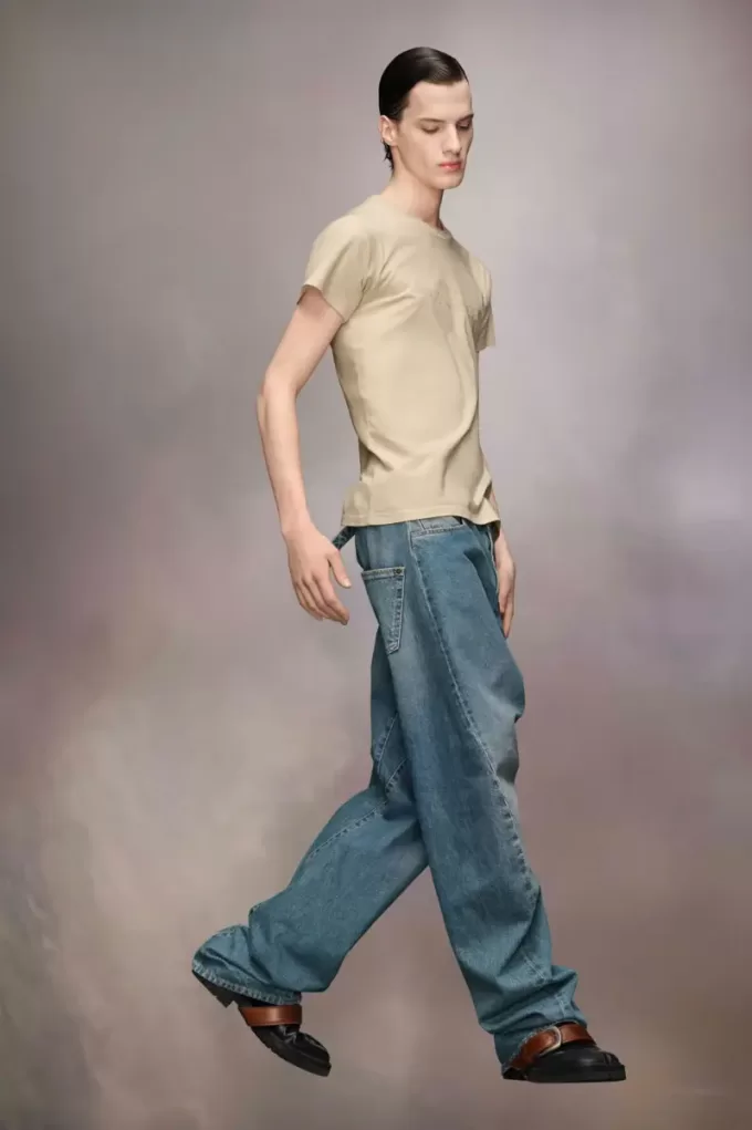 Maison Margiela Jeans mit diagonalen Nähten Maison Margiela Jeans mit diagonalen Nähten