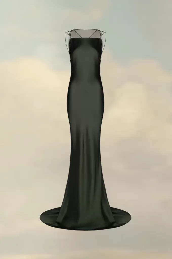 Maison Margiela – Kleid aus gehämmertem Satin Maison Margiela – Kleid aus gehämmertem Satin