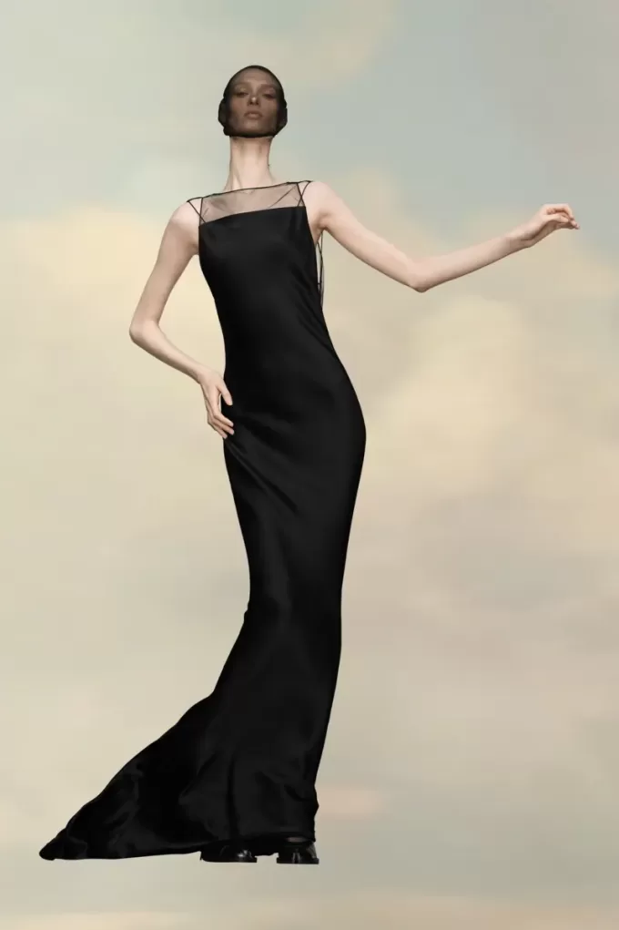 Maison Margiela – Kleid aus gehämmertem Satin Maison Margiela – Kleid aus gehämmertem Satin