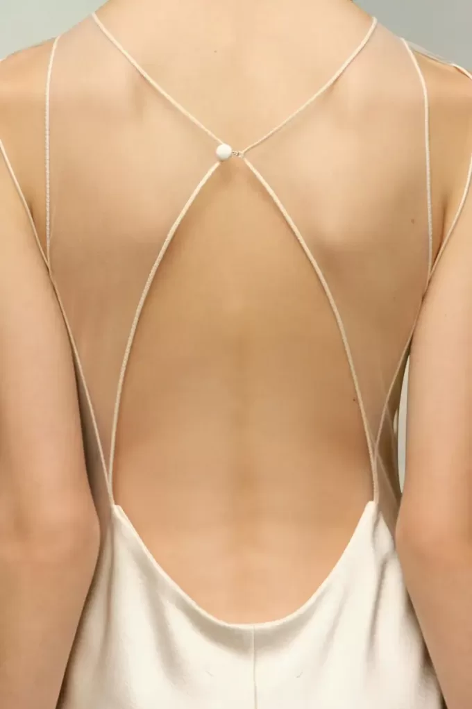 Maison Margiela – Kleid aus gehämmertem Satin Maison Margiela – Kleid aus gehämmertem Satin