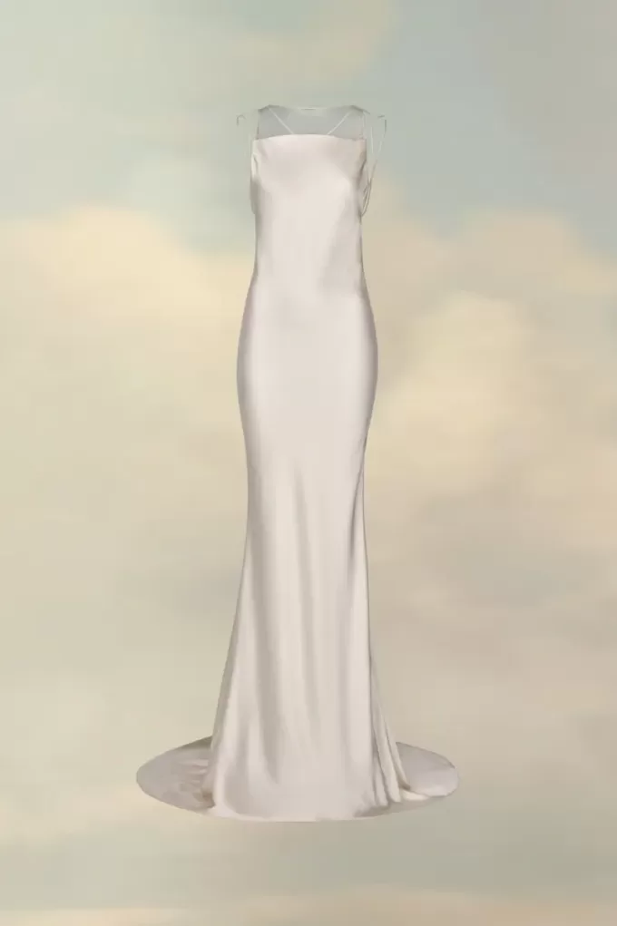 Maison Margiela – Kleid aus gehämmertem Satin Maison Margiela – Kleid aus gehämmertem Satin