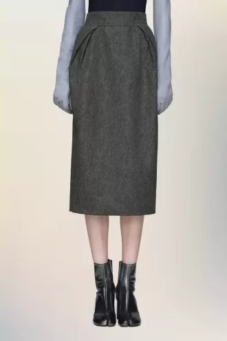 Maison Margiela Midirock aus Wolle