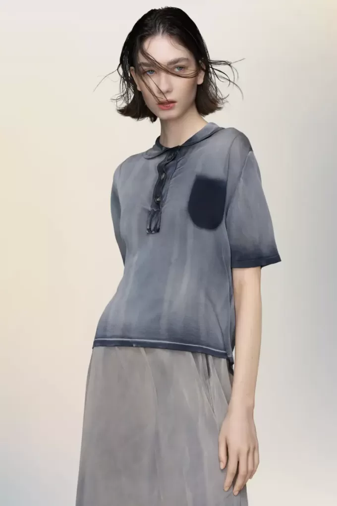 Maison Margiela Sonnengebleichtes Poloshirt Maison Margiela Sonnengebleichtes Poloshirt