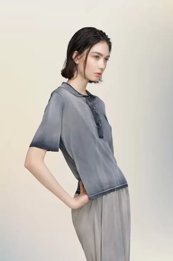 Maison Margiela Sonnengebleichtes Poloshirt Maison Margiela Sonnengebleichtes Poloshirt
