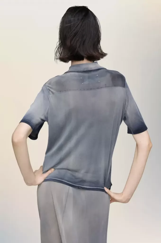 Maison Margiela Sonnengebleichtes Poloshirt Maison Margiela Sonnengebleichtes Poloshirt