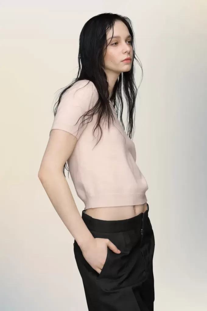 Maison Margiela Strickoberteil mit Rundhalsausschnitt Maison Margiela Strickoberteil mit Rundhalsausschnitt