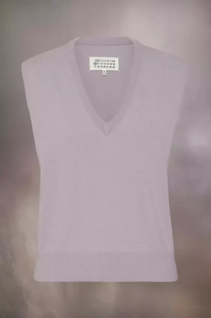 Maison Margiela Wollweste mit V-Ausschnitt Maison Margiela Wollweste mit V-Ausschnitt