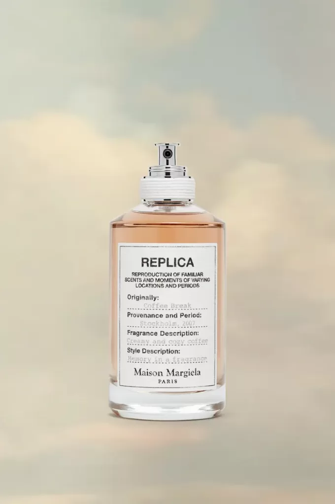 Nachbildung des Eau de Toilette „Coffee Break“. Nachbildung des Eau de Toilette „Coffee Break“.