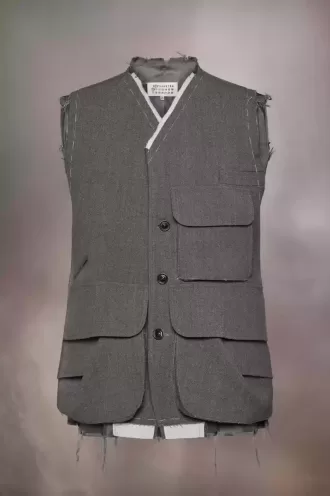 Ärmellose Wolljacke