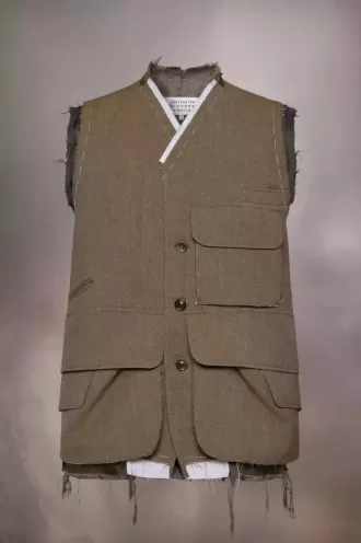 Ärmellose Wolljacke