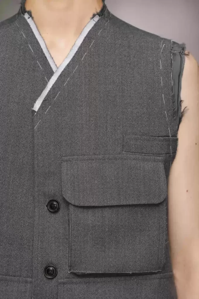 Ärmellose Wolljacke Ärmellose Wolljacke