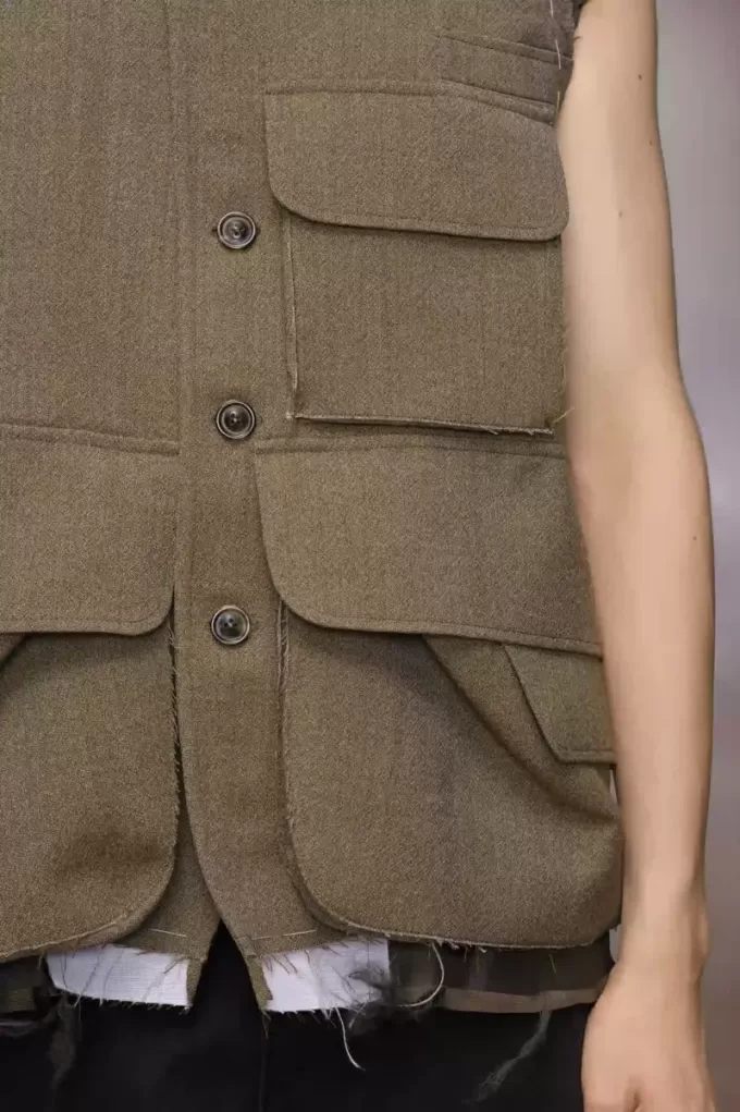 Ärmellose Wolljacke Ärmellose Wolljacke