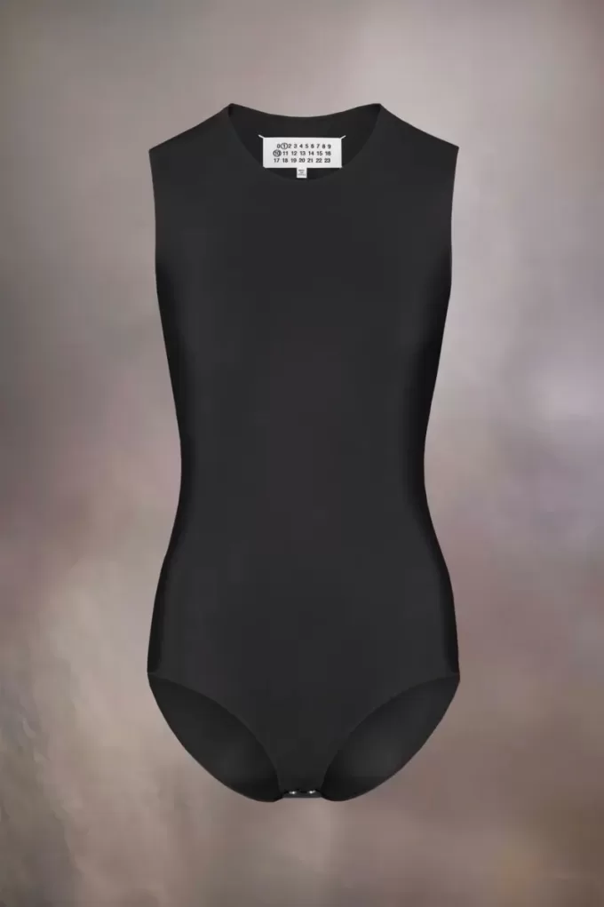 Ärmelloser Body aus technischem Jersey Ärmelloser Body aus technischem Jersey