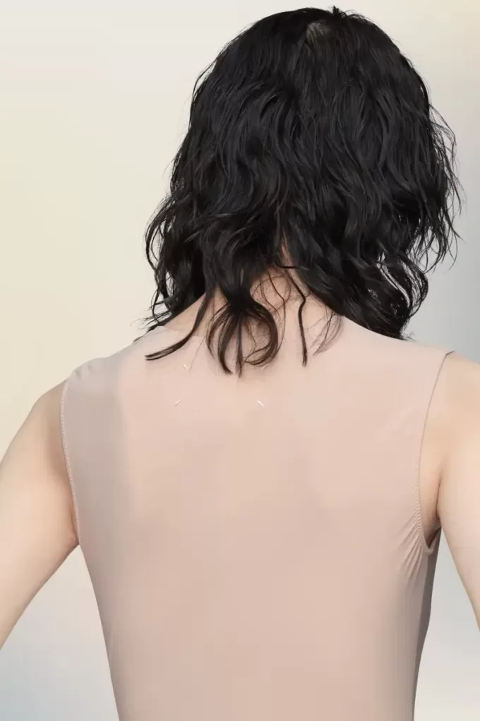 Ärmelloser Body aus technischem Jersey Ärmelloser Body aus technischem Jersey