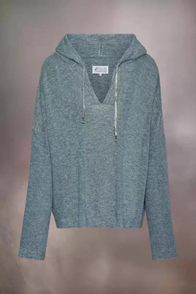 Sommerlicher Kinnstrick-Hoodie