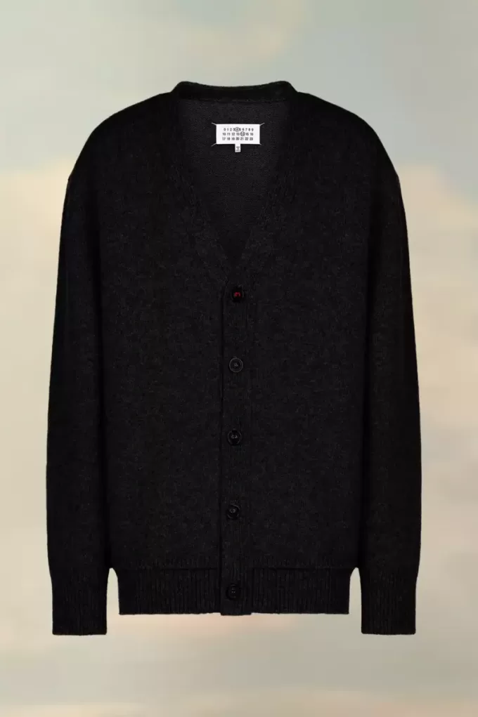 Strickjacke mit Ellenbogenpatches Strickjacke mit Ellenbogenpatches