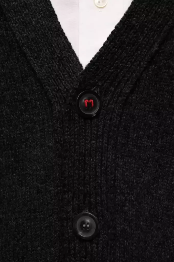 Strickjacke mit Ellenbogenpatches Strickjacke mit Ellenbogenpatches