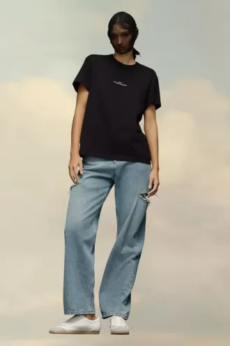 T-Shirt mit verzerrtem Logo
