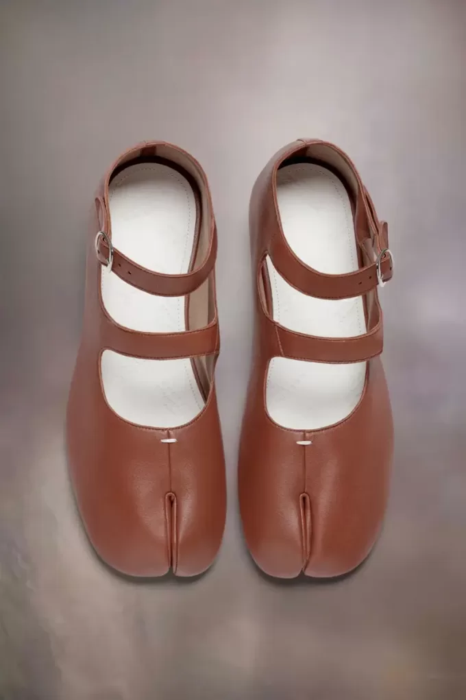 Tabi-Ballerinas aus Kalbsleder Tabi-Ballerinas aus Kalbsleder