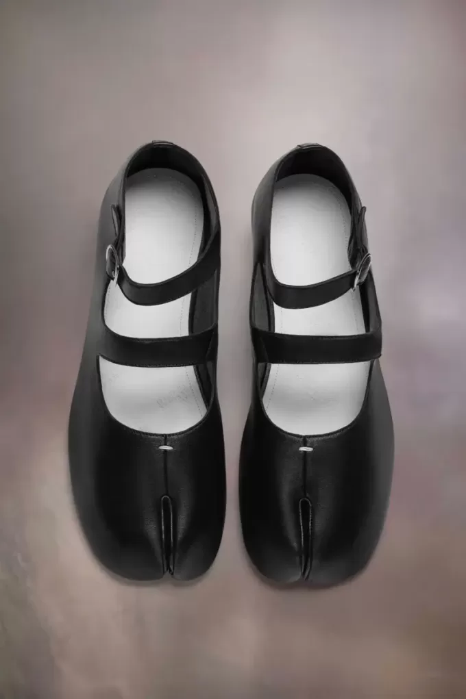 Tabi-Ballerinas aus Kalbsleder Tabi-Ballerinas aus Kalbsleder