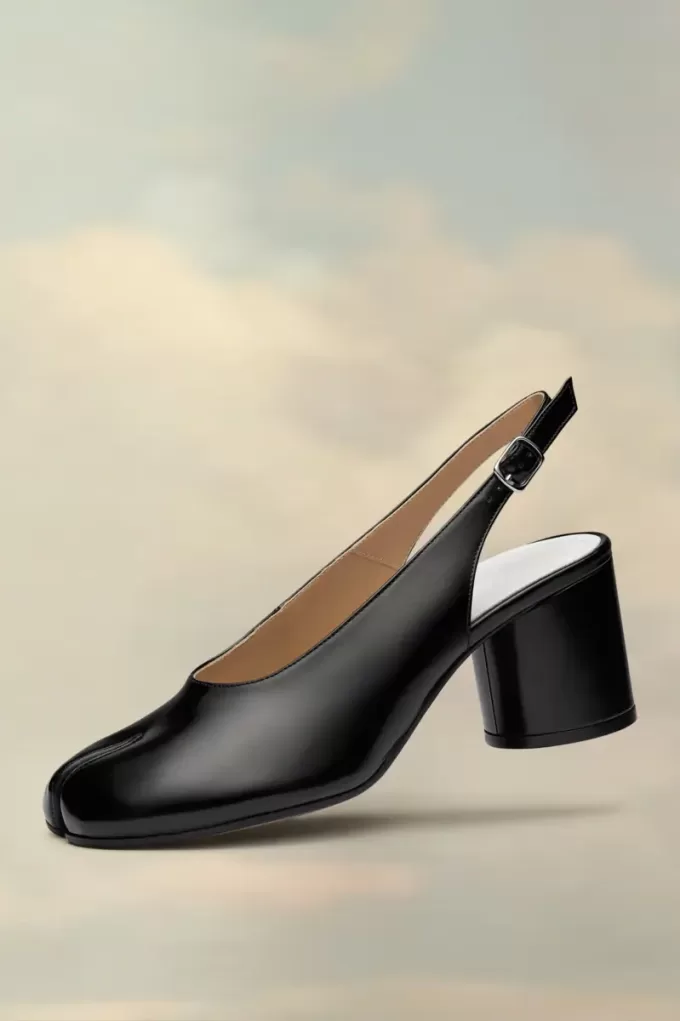 Tabi Leder-Slingback-Schuhe