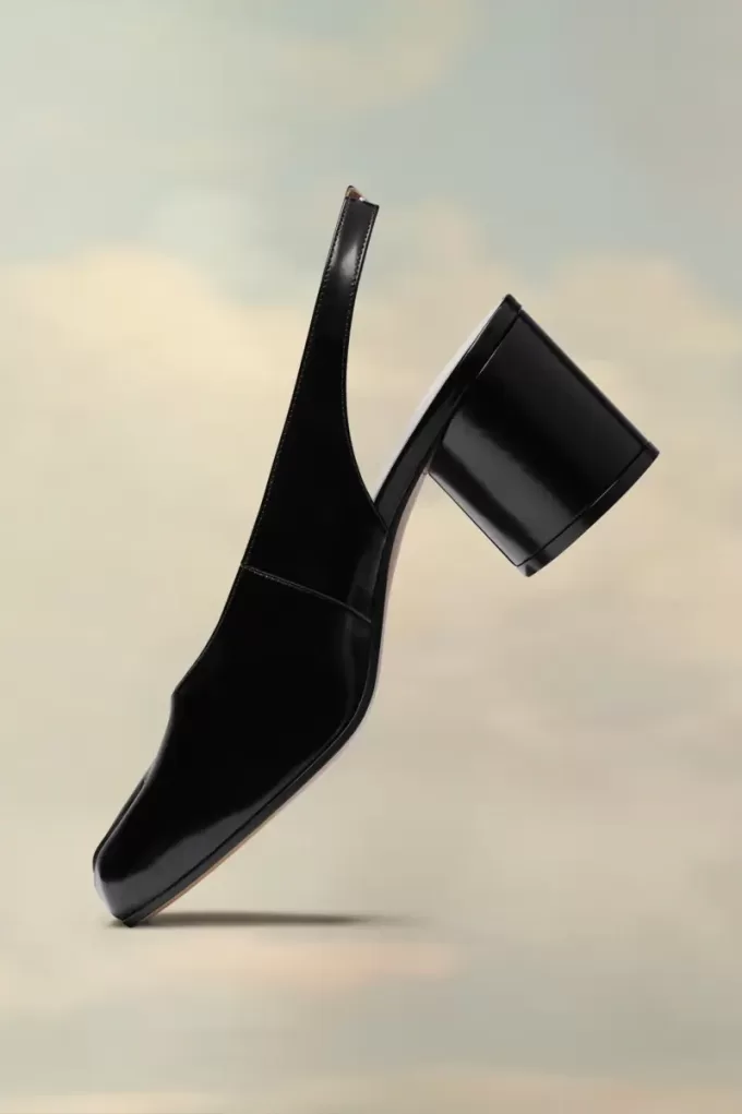 Tabi Leder-Slingback-Schuhe