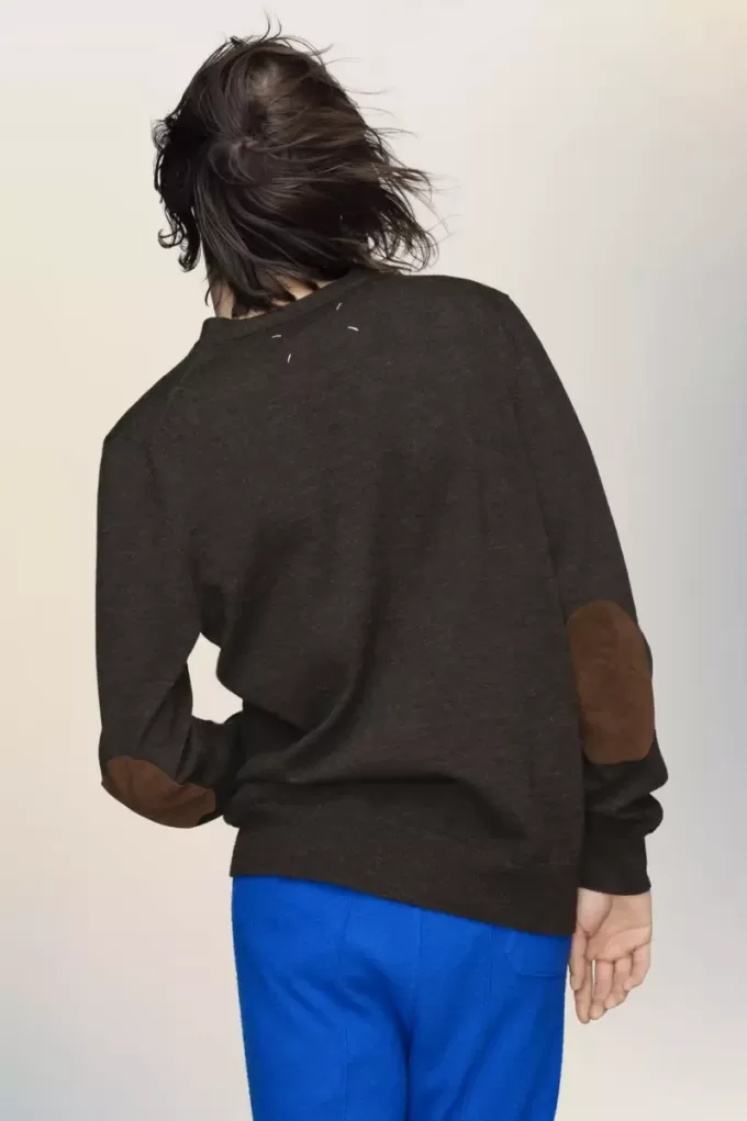 Wollcardigan mit Ellenbogenpatch Wollcardigan mit Ellenbogenpatch