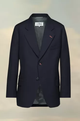 Wolljacke mit Fischgrätenmuster