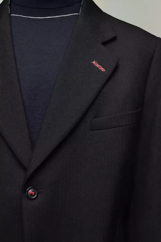 Wolljacke mit Fischgrätenmuster Wolljacke mit Fischgrätenmuster